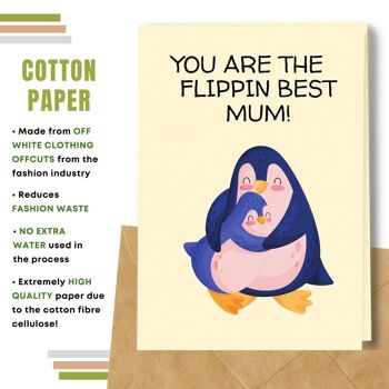 Fait à la main respectueux de l'environnement | Graines à planter ou papier de matière organique Cartes de fête des mères Flippin Best Mum Lot de 5 7