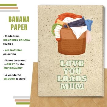 Fait à la main respectueux de l'environnement | Lot de 5 cartes de fête des mères en papier à planter ou en matériau organique Love you Loads 7