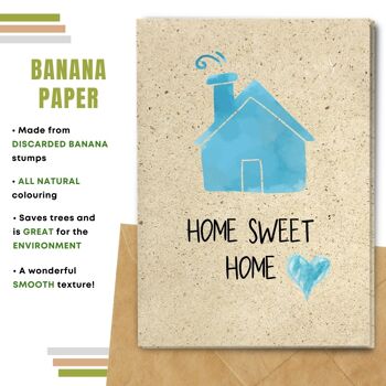 Fait à la main respectueux de l'environnement | Graines à planter ou papier de matière organique New Home Cards Home is where the Heart is Lot de 5 5