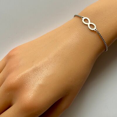 Zartes Armband mit Infinity Symbol Verbinder - Verstellbar