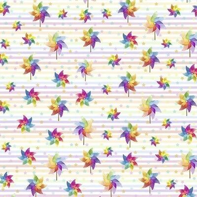 Motif photo cardboard "Rainbow Windmills", 49.5 x 68 cm