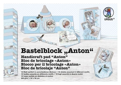 Bastelblock "Anton", 24 x 34 cm