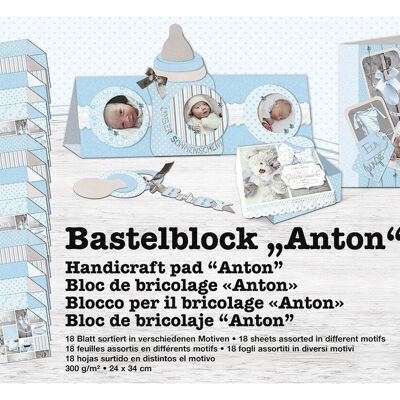 Bastelblock "Anton", 24 x 34 cm