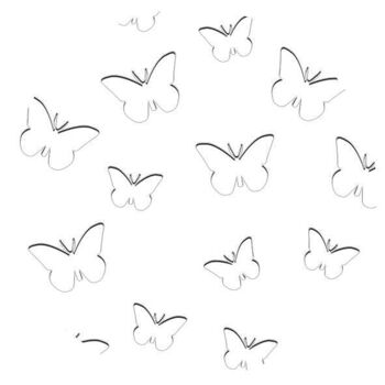 Carte silhouette "Papillons, blanc éclatant", 23 x 33 cm 8