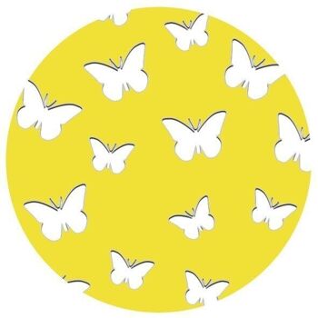 Carte silhouette "Papillons, jaune soleil", 23 x 33 cm 3