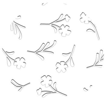 Carte silhouette "Fleurs, blanc éclatant", 23 x 33 cm 3