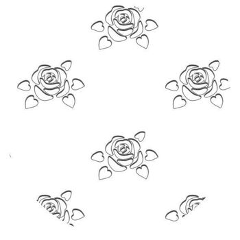 Carte silhouette "Roses, blanc éclatant", 23 x 33 cm 3