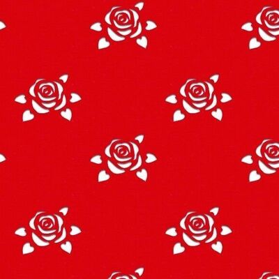 Carte silhouette "Roses, rouge rubis", 23 x 33 cm