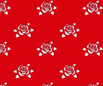 Carte silhouette "Roses, rouge rubis", 23 x 33 cm 1