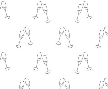 Boîte silhouette "Verres à champagne, blanc brillant", 23 x 33 cm 6