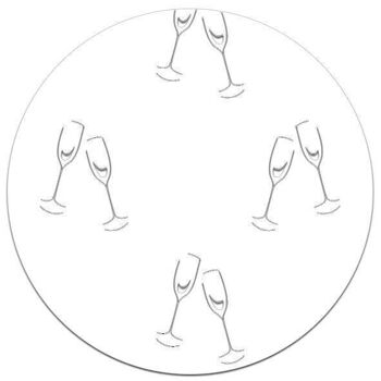 Boîte silhouette "Verres à champagne, blanc brillant", 23 x 33 cm 8