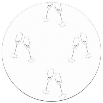 Boîte silhouette "Verres à champagne, blanc", 23 x 33 cm 3