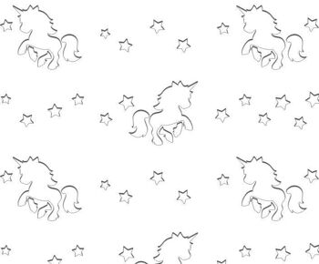Carte silhouette "Licornes, blanc brillant", 23 x 33 cm 6