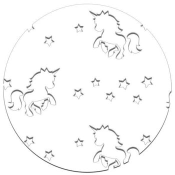 Carte silhouette "Licornes, blanc brillant", 23 x 33 cm 8