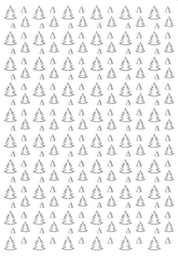 Carton silhouette "Sapins de Noël, blanc éclatant", 23 x 33 cm 7