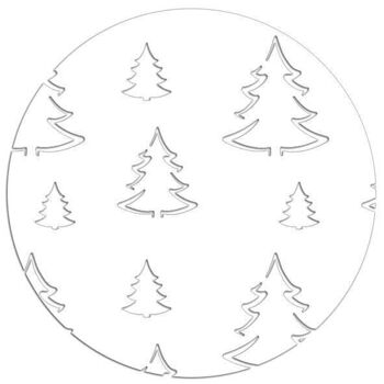 Carton silhouette "Sapins de Noël, blanc éclatant", 23 x 33 cm 8