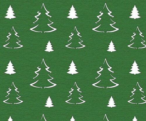 Silhouetten-Karton "Weihnachtsbäume, dunkelgrün", 23 x 33 cm