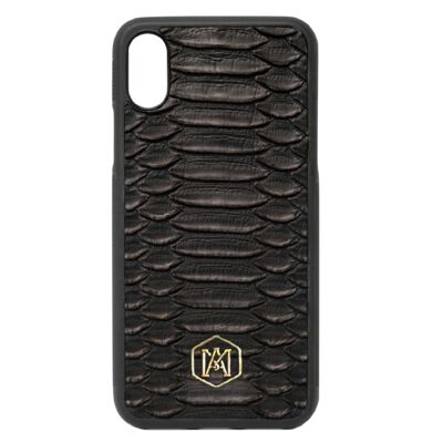 Black Iphone X / XS Cover in Python skin