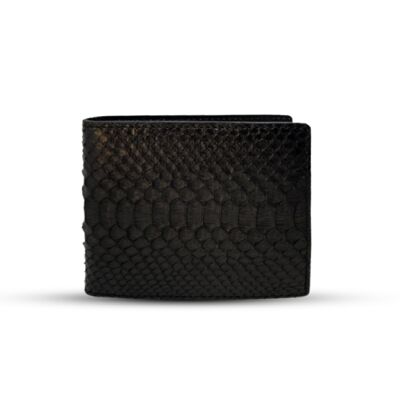Black Python Leather Wallet