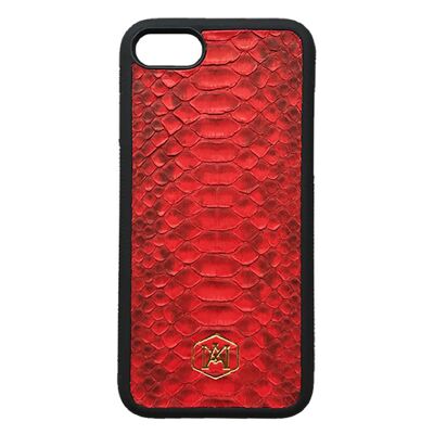 Iphone 7/8 cover in Red Python skin