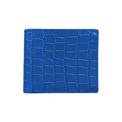 Blue genuine leather wallet