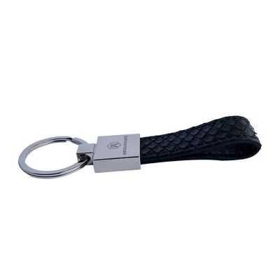 Keychain in Black Python leather