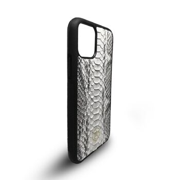 Coque Iphone 11 en cuir Python Blanc 2