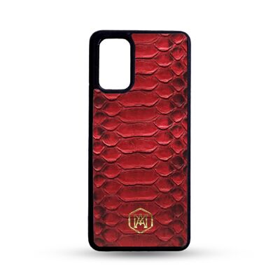 Samsung Galaxy S20 Plus cover in Red Python leather
