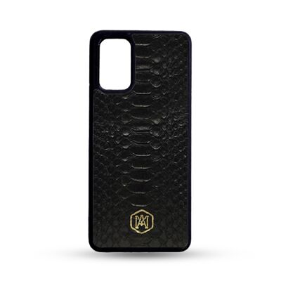 Samsung Galaxy S20 Plus case in Black Python leather