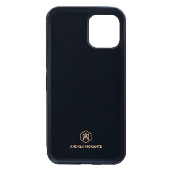 Coque Iphone 12 Pro Max en Cuir Python Noir 4