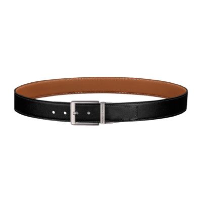 Reversible leather belt with classic buckle - Mod. 1