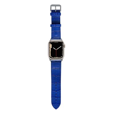 Cinturino Apple Watch Blu - interno marrone
