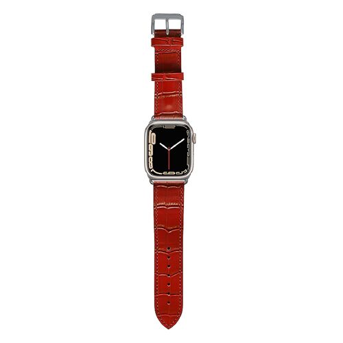Cinturino Apple Watch Rosso - interno marrone