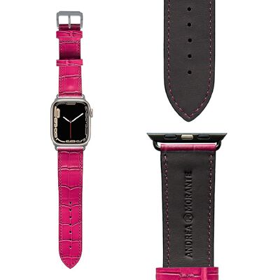 Pink Apple Watch Band - Black Interior