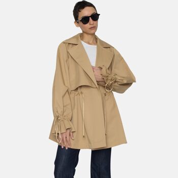 Trench, beige, coton bio 1