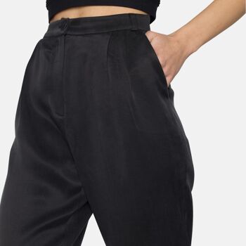 Pantalon, taille haute, noir 4