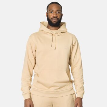 Sweat à capuche, beige, coton bio 2