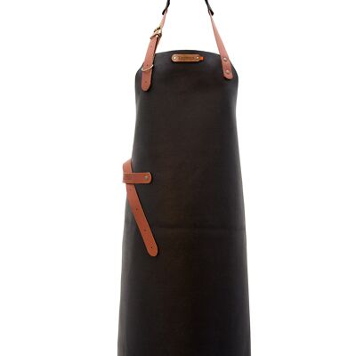 XAPRON - Tablier cuir KANSAS - taille L/82 cm long - col Black