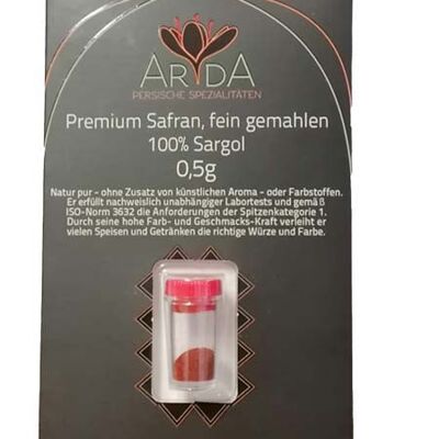Premium Safran fein gemahlen (100% Sargol) 0,5g