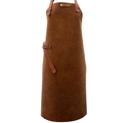 Xapron leather (BBQ) apron Utah (XL, Rust)