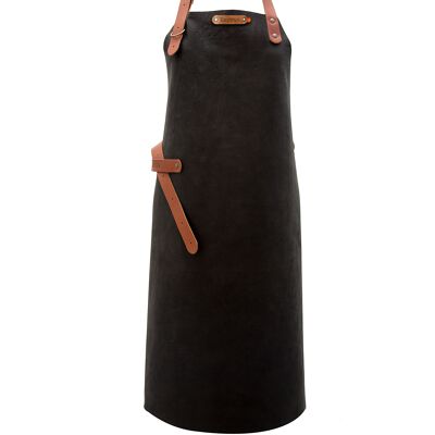 Xapron leather (BBQ) apron Utah (XL, Black)