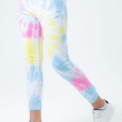 HYPE RAINBOW PASTEL TIE DYE SCRIPT LOGO KIDS JOGGERS