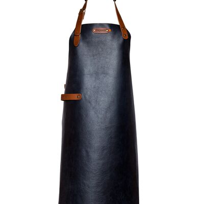 Xapron leather (BBQ) apron New York (M, Navy)