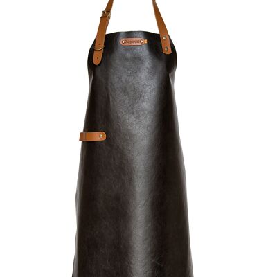 Xapron leather (BBQ) apron New York (L, Black)