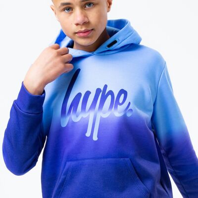 HYPE BLUE FADE KIDS PULLOVER HOODIE