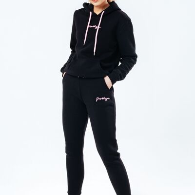 HYPE BLACK PINK SCRIBBLE WOMEN'S TRACKSUIT