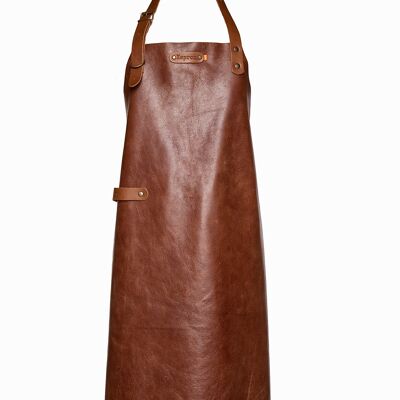 Xapron leather (BBQ) apron New York (XL, Cognac)