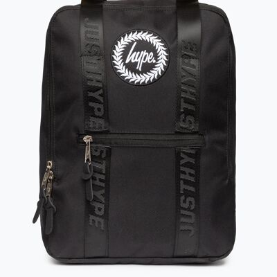 HYPE PLAIN BLACK BOXY BACKPACK