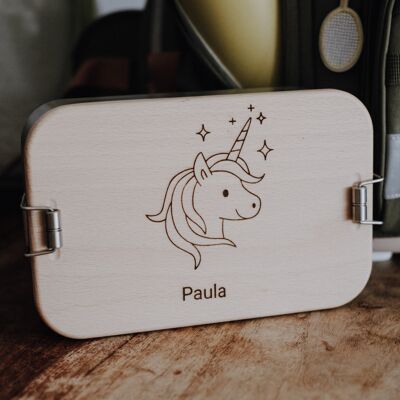 Lunch box, unicorn, stainless steel