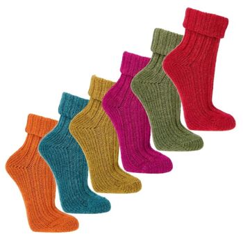2 paires de chaussettes colorées en alpaga "Color" 1